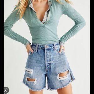 Free people baggy tomboy shorts